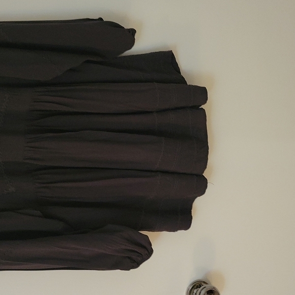 3/$30 Altar'd STATE Romantic Embroidered Peplum Peasant Criss Cross Blouse - Picture 3 of 11